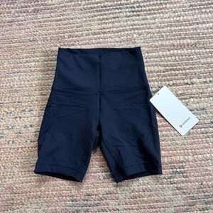 NWT lululemon Navy Bike Shorts